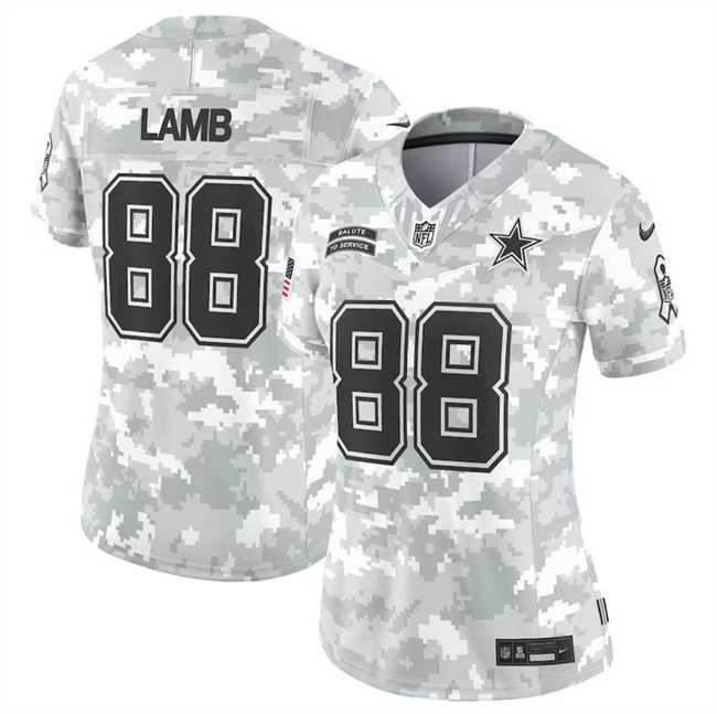 Womens Dallas Cowboys #88 CeeDee Lamb 2024 F.U.S.E Arctic Camo Salute To Service Limited Stitched Jersey Dzhi